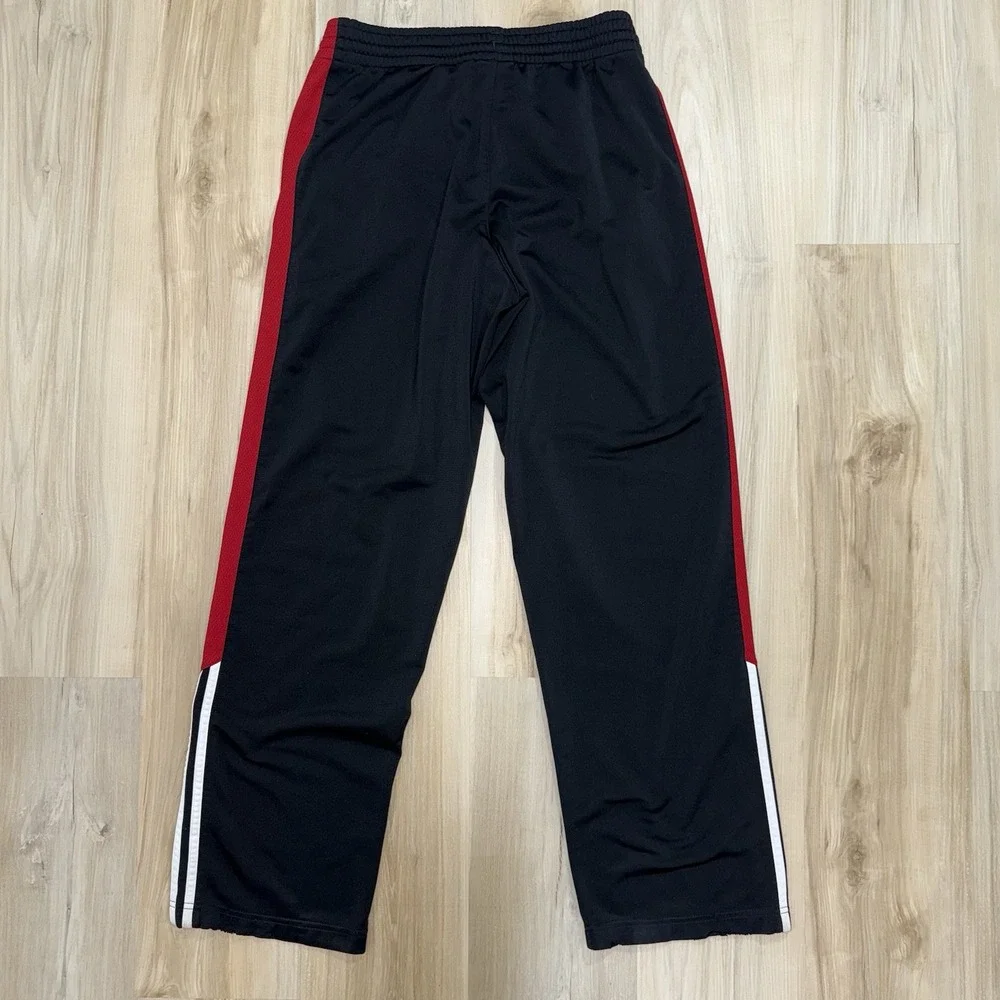 Adidas Vintage Y2K Track Pants Mens XL Black Three Stripe Joggers Activewear